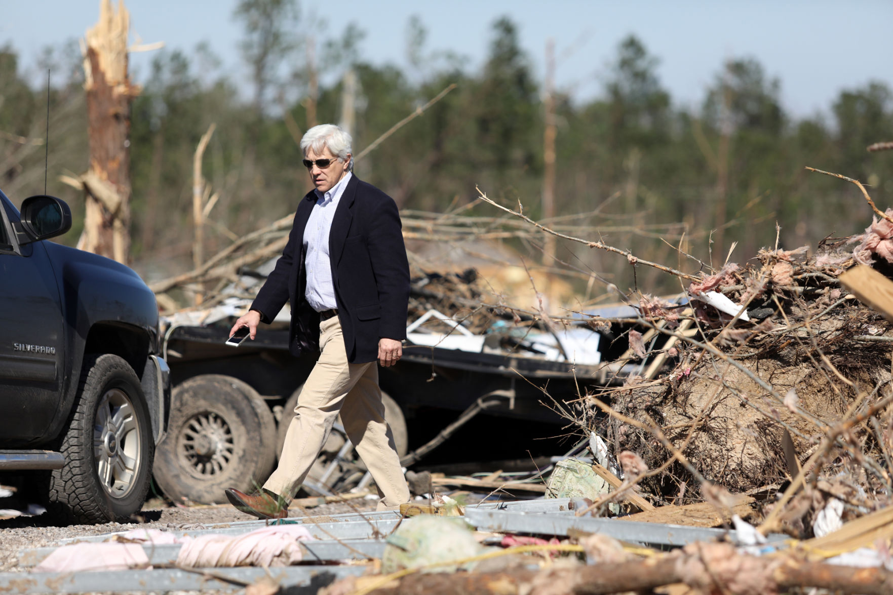 Tornado damage on Lee Road 38 in Beauregard